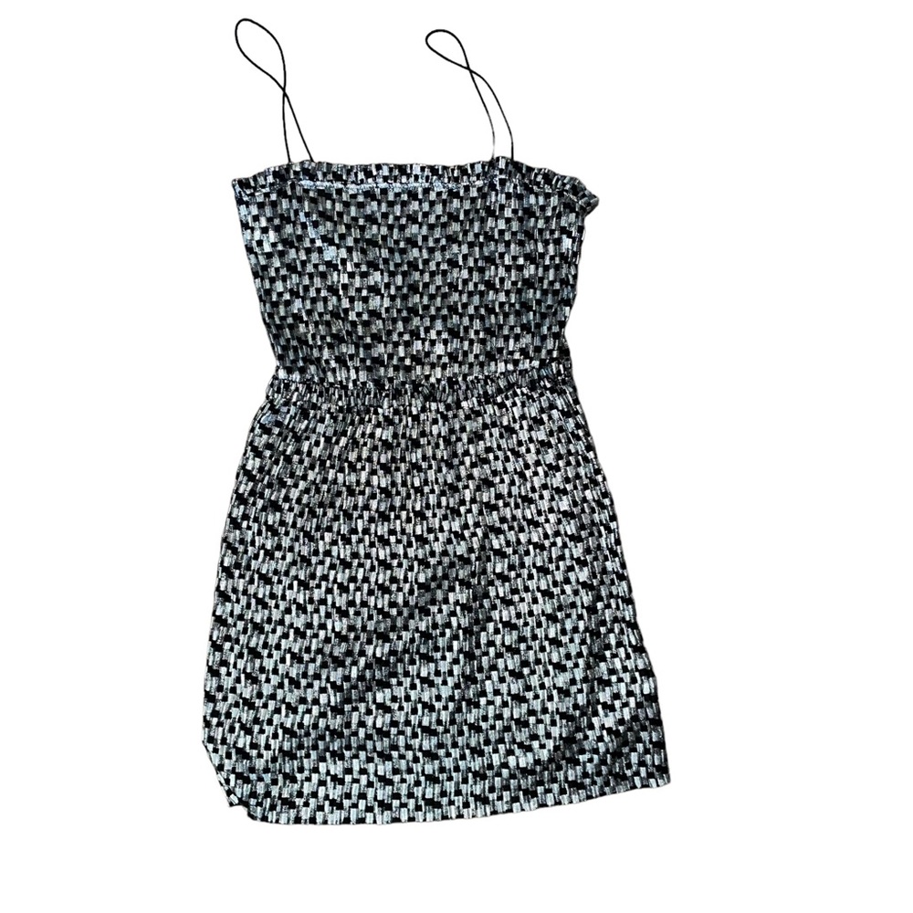 Zara  NYE Cocktail dress black silver  L